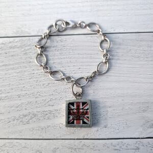 Silver Tone Bracelet (Unbranded) with Pick Up Sticks Jewelry Charm England